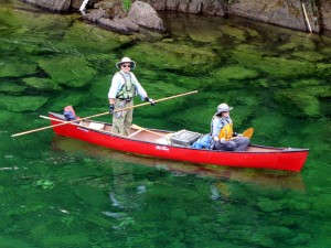 Canoe trip, Bonaventure River, Quebec, Canada