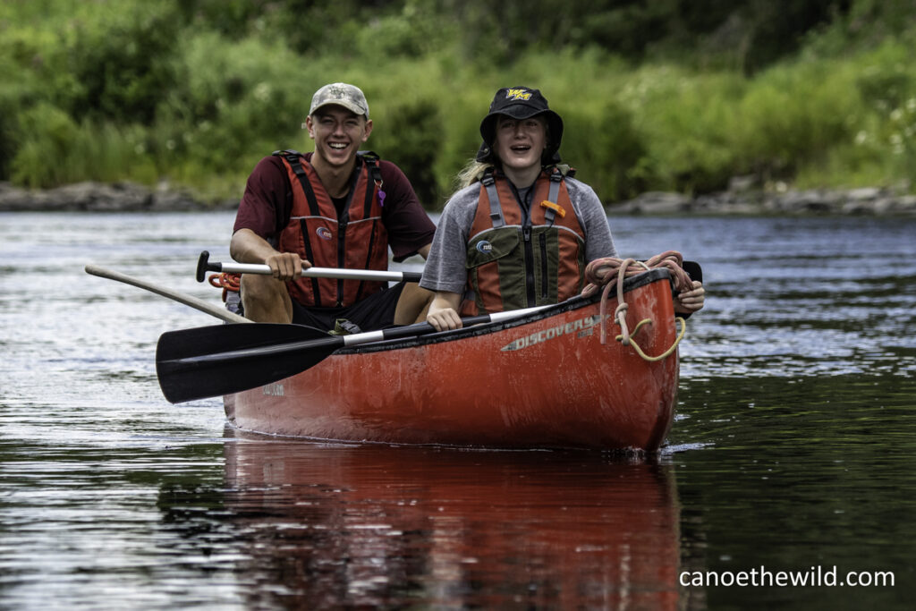 Brother and sister canoeing the Allagash Canoe the Wild