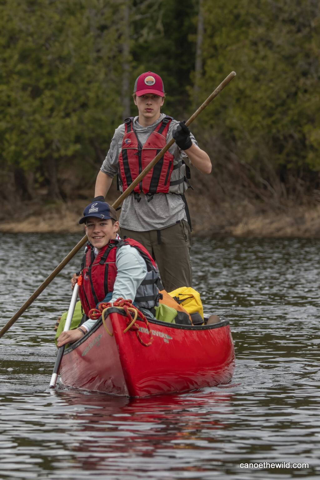 Canoe Poling on the Allagash Canoe the Wild