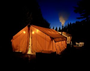 guided maine moose hunts from wall tents