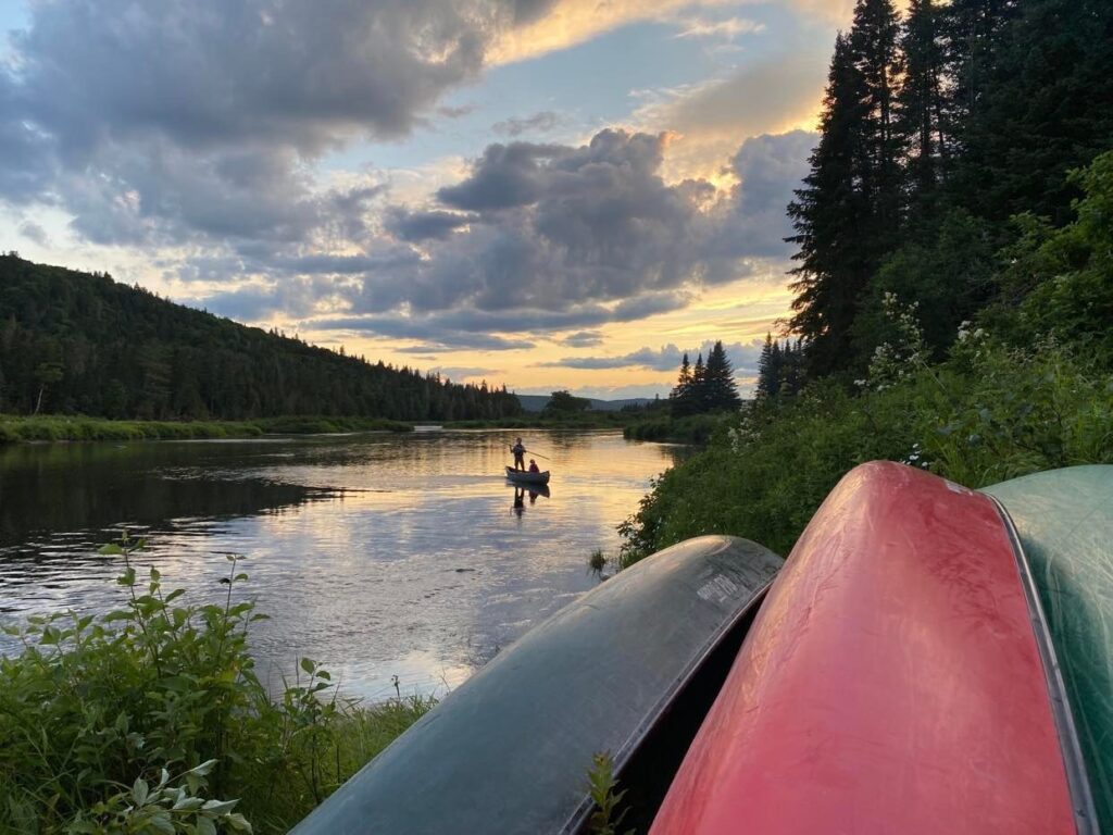 Canoes And Canoe Poling On The Allagash Canoe The Wild   9 Caoes Poling Allagash 1024x768 